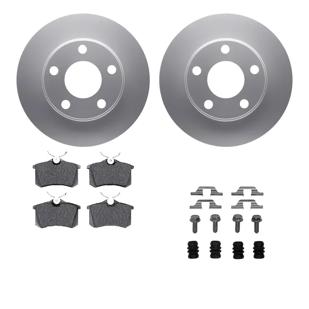 R1 Concepts WDTH1-73007 Brake Rotors - Carbon Coated W/ Euro Ceramic Pads & Hdw